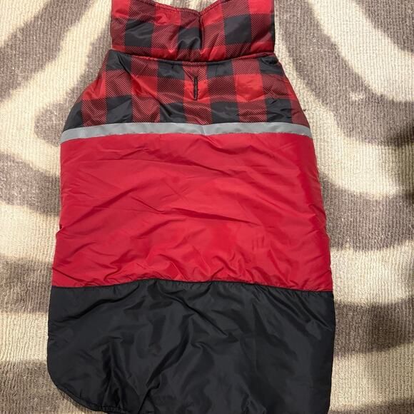 32 Degrees Dog Down Vest Red Plaid Puffer Jacket L - Picture 2 of 10